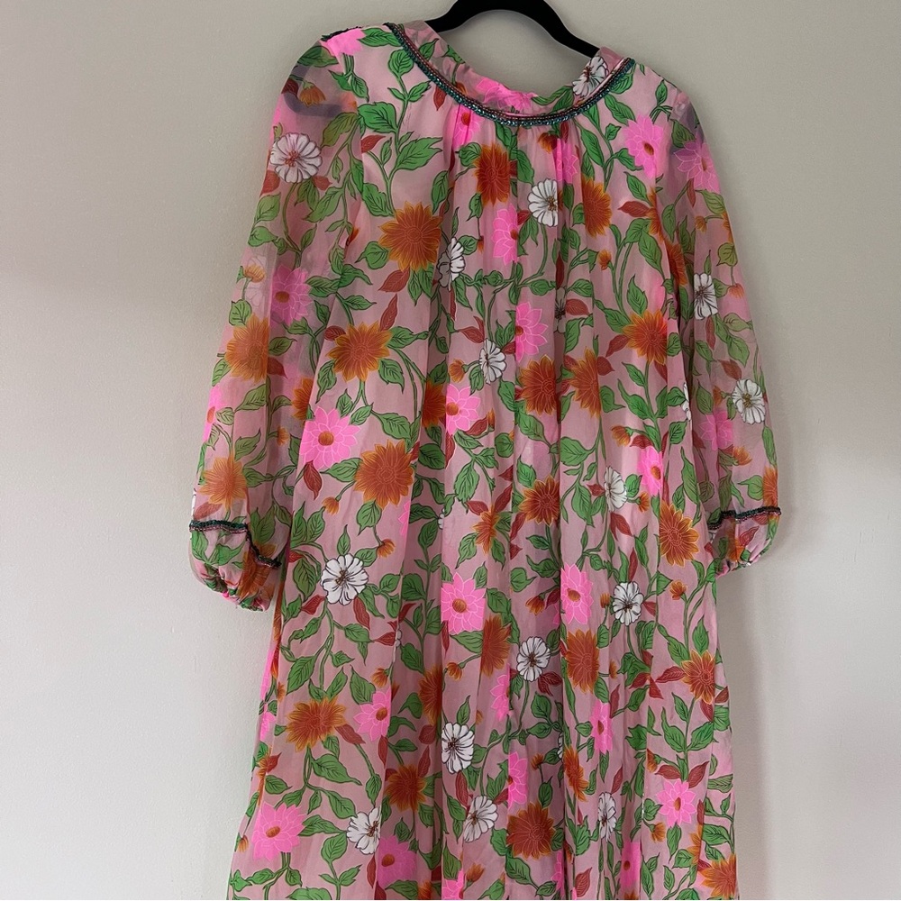 60s Vibrant Floral Dress - Picture 7 of 9